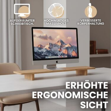 Дерев&39яна підставка для монітора, ергономічний органайзер для столу, підставка для робочого столу з натурального дерева з місцем для зберігання речей для офісу та домашнього офісу