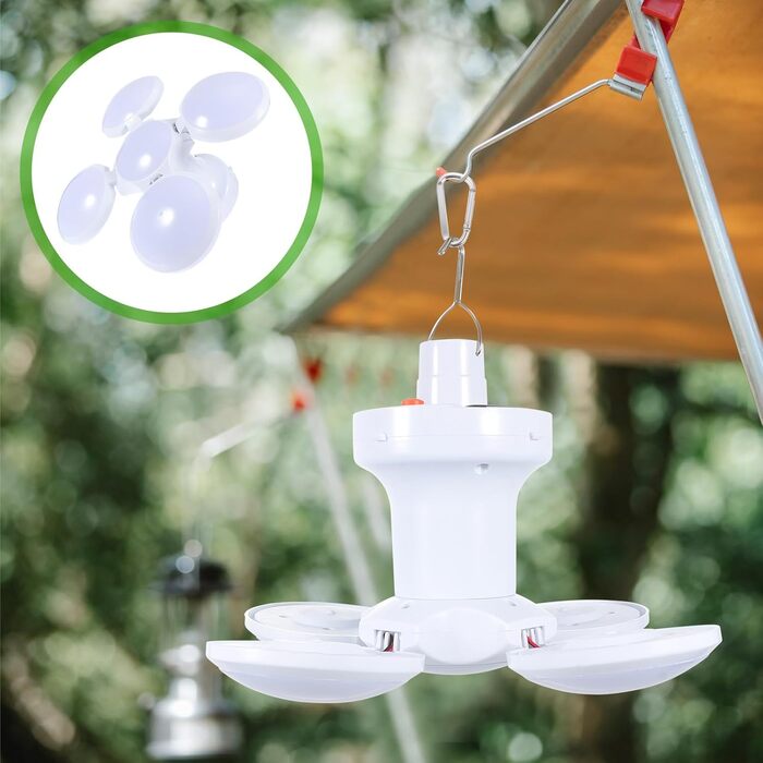 Сонячна акумуляторна складна лампа для кемпінгу PACKOVE з USB, практична підвісна лампа та аварійне освітлення для кемпінгу, походів та саду