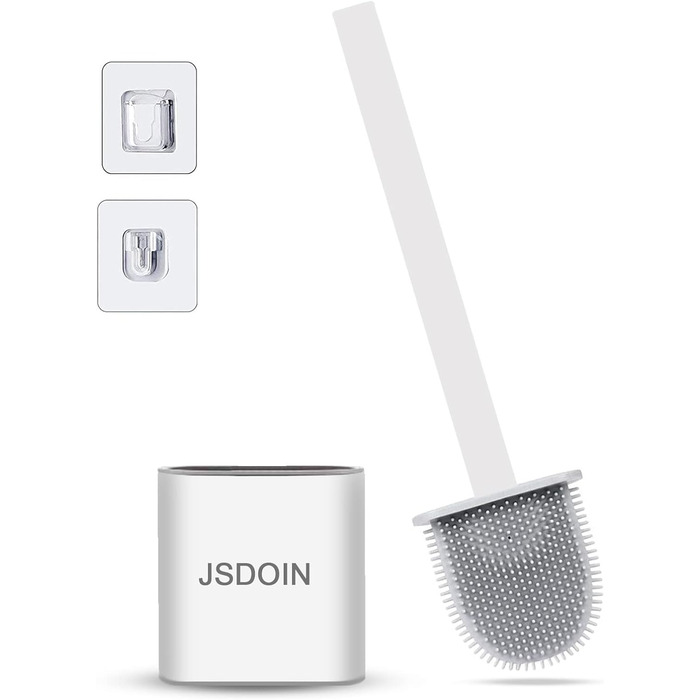 Щітка для туалету силіконова щітка для туалету та контейнер, щітка для туалету з швидковисихаючим тримачем стояча щітка для ванної