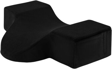 Подушка для нарощування вій на шиї - Подушка для вій з піни з ефектом пам&39яті - Ергономічна, з підтримкою шиї та спини, оксамитовий чохол для подушки, який можна прати та знімати, для салонів краси та домашнього використання, чорна