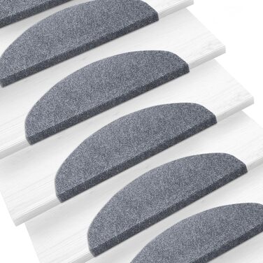 Килимки для сходів з текстильного волокна casa pura для внутрішнього використання - 15 шт. Самоклеючий захист для сходів, килимок