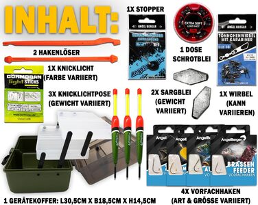 Ящик для риболовних снастей Angel Berger з рибальськими аксесуарами, рибальський кейс, базове рибальське спорядження, рибальський набір