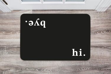 Килимок для дверей з кухля Distillery з написом &quotПривіт. Бувай.&quot - Забавний килимок для дому - Німецька якість (чорний)