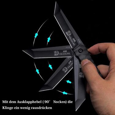 Одноручний ніж AUBEY, складаний ніж Tanto, ніж EDC, кишеньковий ніж для виживання на відкритому повітрі з кліпсою Кишеньковий ніж