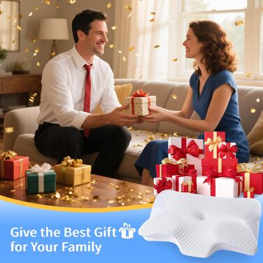 Подушка для шиї Teemour, подушка з піни з ефектом пам&39яті, подушка для сну на боці, спині та животі - подушка для сну на боці з підтримкою шиї, дихаюча та знімна (біла)