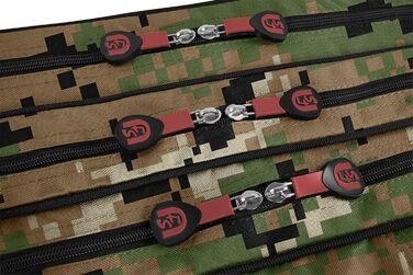 Рибальська сумка normani XXL 190 см або 210 см, сумка для вудки, рюкзак для рибалки - 8 кишень для 6 вудок та підсака, цифровий Woodland 190 см