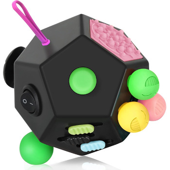 З 12 сторонами, іграшка Infinity Cube Fidget Anti Stress Cube для дорослих, дітей із СДУГ, СДУГ, РАС, СДУГ
