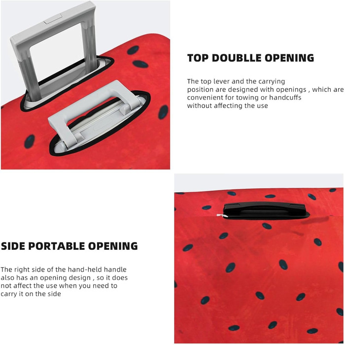 Чохол для валізи Кавун BAFAFA, захисний еластичний чохол від подряпин та пилу, чорний, розмір 80