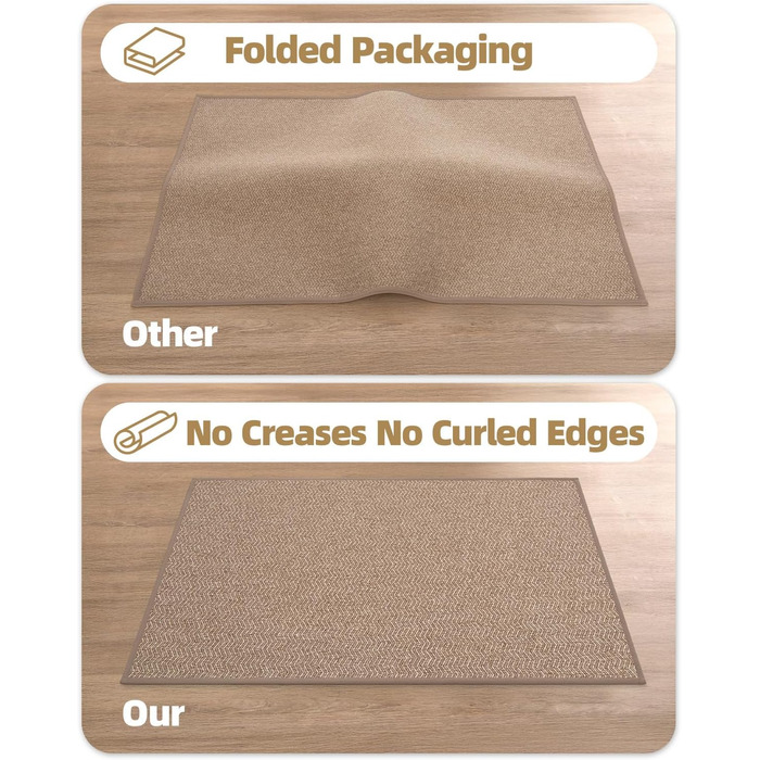 КОЛІР І ГЕОМЕТРІЯ Великий нековзний килимок для прихожих 60 x 120 см, килимок для прихожих, що миється, що вловлює бруд, бежевий 60 x 120 см (прямокутний)