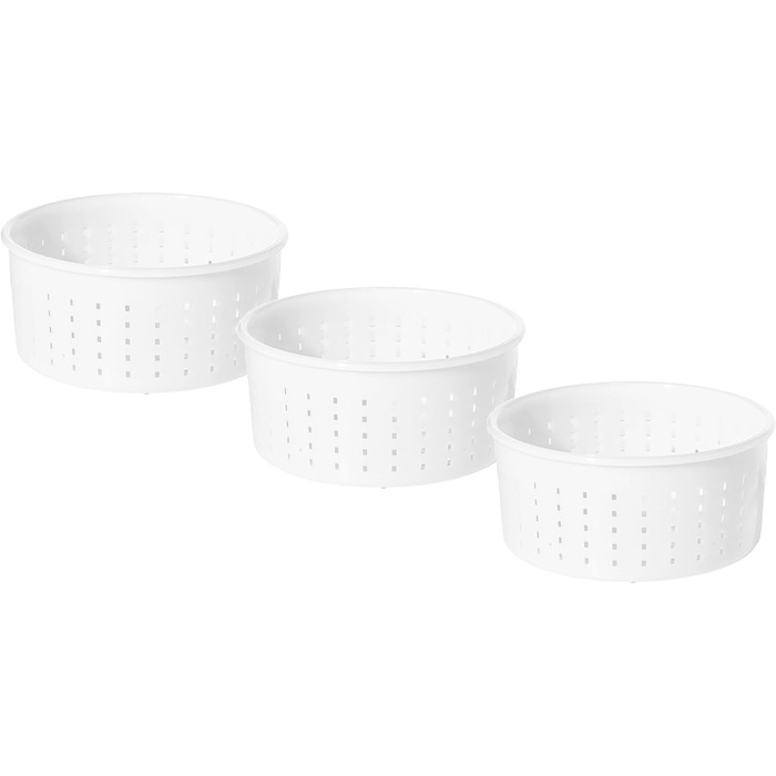 Форма для сиру 15x7,2см - 1,2 кг - Caciotta Форми для сиру Кошик Сироваріння Сичужний фермент, 3 шт.