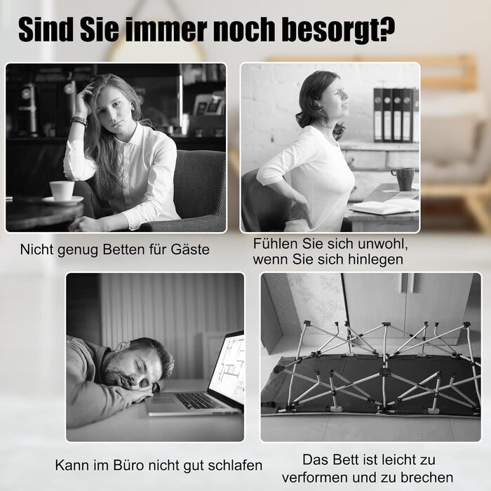 Гостьове ліжко COSTWAY 80x190 см з матрацом з піни з ефектом пам&39яті, розкладне односпальне ліжко, міцне металеве ліжко (витримує вагу до 130 кг), розкладне ліжко на колесах, ліжко для кемпінгу, переносне ліжко, синє 80 x 190 x 33 см