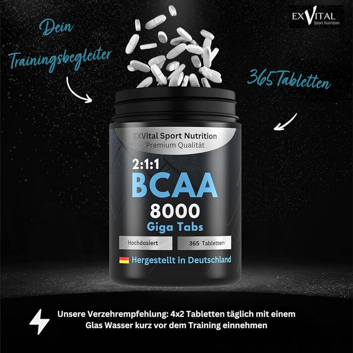 Веганський амінокислотний комплекс BCAA, 365 таблеток