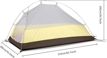 Намет ALPIN LOACKER Cloud Pro Up для двох та однієї особи, ультралегкий Намет для двох та однієї особи Легкий трекінговий намет Намет-купол для велотуризму, двомісний намет