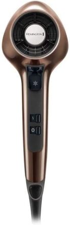 Фен Remington Ionen Air3D bronze легкий та збалансований з інноваційним 3D-потоком повітря (швидкість 110 км/год, 3 температурні та 2 ступені обдуву, 2 насадки-концентратори дифузор) D7777