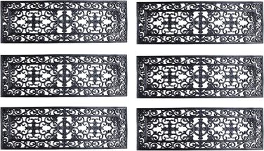 Набір килимків для сходів Irongate Welcome із 6 шт. , 10x30 дюймів, чорний, 6 шт., килимок для сходів 10x30 дюймів