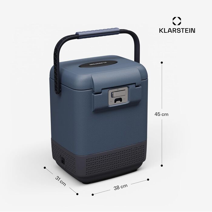 Компресорний холодильник з морозильною камерою - портативний електричний холодильник, світлодіодний дисплей, подвійне живлення (12