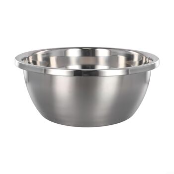 Набір мисок з нержавіючої сталі для приготування їжі, випікання, збивання яєць, приготування їжі, змішування салатів та безпечного зберігання з широким бортиком (32 см)
