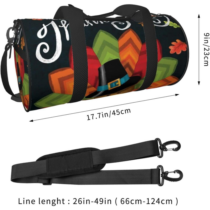 Дорожня сумка Щасливий День Подяки, спортивна сумка для чоловіків та жінок, сумка-мішок, спортивна сумка