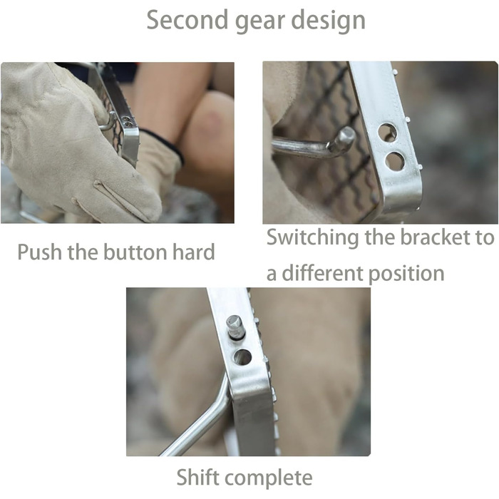 Портативний складаний гриль-стійка для гриля - , сріблястий, кріплення для варильної поверхні з нержавіючої сталі, підставка для пароварки, підходить для приготування чаю на плиті, пікніків, барбекю, кемпінгу тощо.