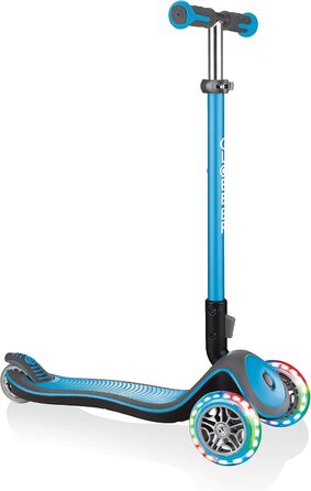 Самокат GLOBBER Elite - самокат для дітей від 3 років - самокат 120/80 мм - ABEC 5, 3 колеса - регульований по висоті - світлодіод