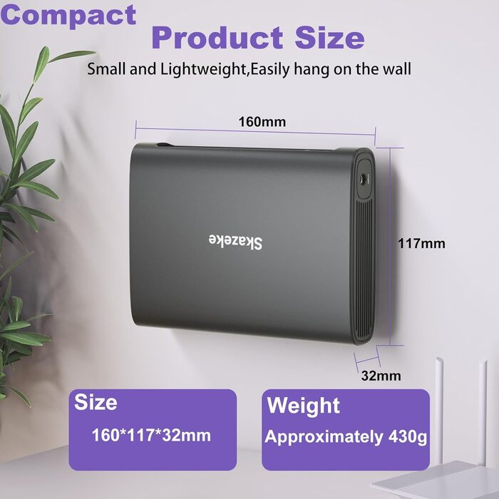 Міні-ДБЖ, Skazeke 15000mAh Міні-ДБЖ з 5 виходами DC 5V/9V/12V/2A, USB 5V/2A, джерело безперебійного живлення Wi-Fi для роутера/модему/IP-камери/молокотника Spectra S2 та інших пристроїв 55,5 Вт