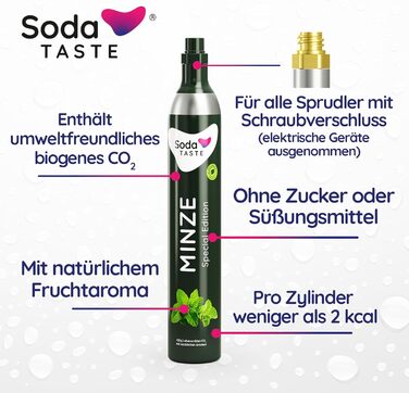 Економ-пакет Mysoda Woody - поновлюваний деревний композитний виробник газованої води з пластиковою пляшкою 1 л без BPA, класичний балон CO2 м'ятний балон CO2 (чорний)