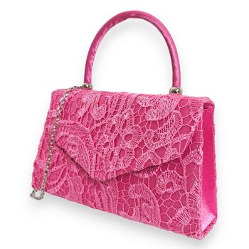 Нова з біркою вінтажна сумочка з мереживом, квітковим принтом, для нареченої, на весілля, вечірня, святкова, клатч, сумка на плече, біла, середнього розміру, ніжно-рожева, 9