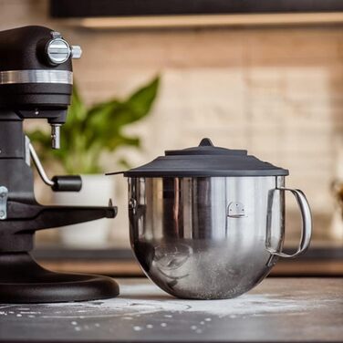 Кришка кришки Kitty Professional Silicone Professional Food Retention Lid Cover, сумісна з кухонним комбайном KitchenAid* об'ємом 6,6 і 6,9 літра (антрацит)