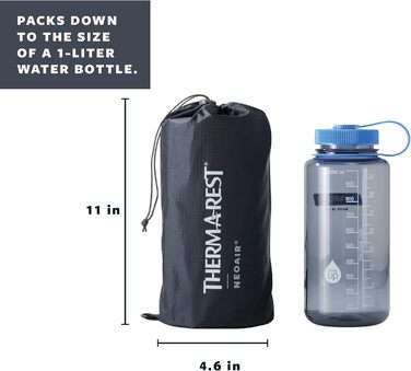 Килимок для сну Therm-a-Rest NeoAir Xlite NXT MAX RW Solar Flare Regular Wide (64 x 183 см) з оригінальною сумкою для зберігання