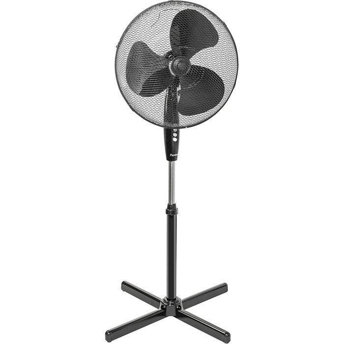 П'єдестальний вентилятор Bestron з трьома швидкостями, вентилятор з функцією обертання на 75 і регулюванням висоти до 122 см, Ø 45