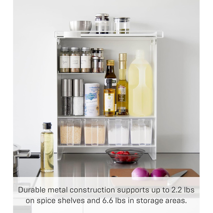 Рівнева підставка для приправ, біла, сталь/POM смола, 38 x 16,3 x 49,2 см Біла 16,3 x 38 x 49,2 см (Д x Ш x В), 2009 TOWER 3-