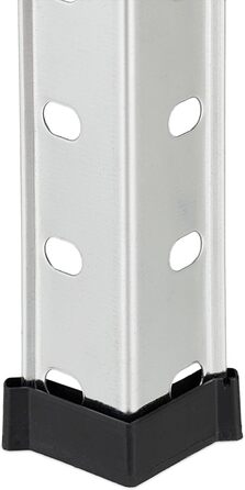 Стелаж для зберігання Relaxdays, сталь, ВШХ 145x75x30 см, до 160 кг, 4 полиці, для підвалу, гаража та майстерні, надміцний стелаж, сріблястий