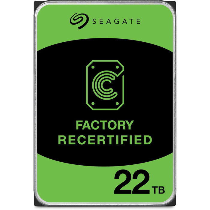 Внутрішній жорсткий диск Seagate Exos X22 22 ТБ відновлений заводським способом 3,5 дюйма SATA 6 Гбіт/с 512 МБ, ST22000NM000C (відновлений)