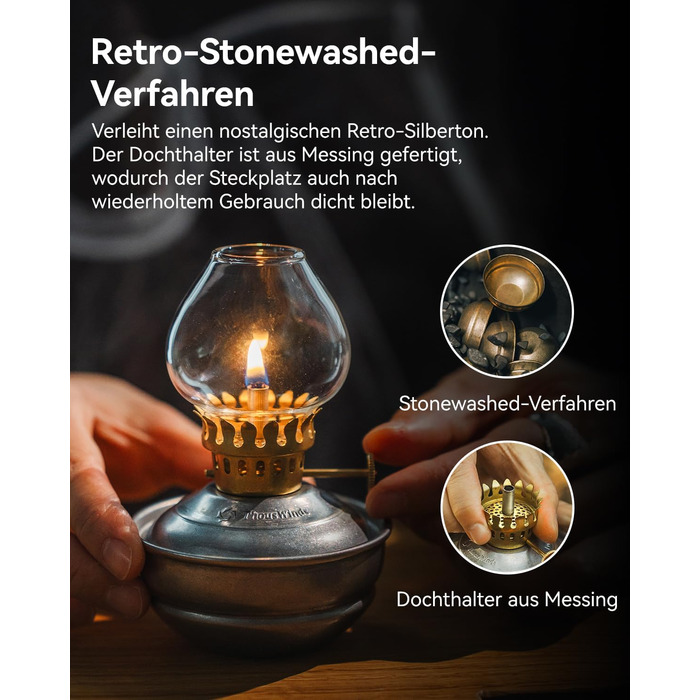 Вінтажна гасова лампа Thous Winds, міні-гасова лампа Luminara, маленькі настільні ліхтарі, ретро-декор, гасова лампа для аварійного освітлення, для приміщень, дому, саду, кемпінгу - латунь