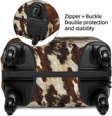 Чохол для валізи з принтом з червоної та білої яловичої шкіри BAFAFA, еластичний захист від подряпин та пилу, чорний, розмір 80