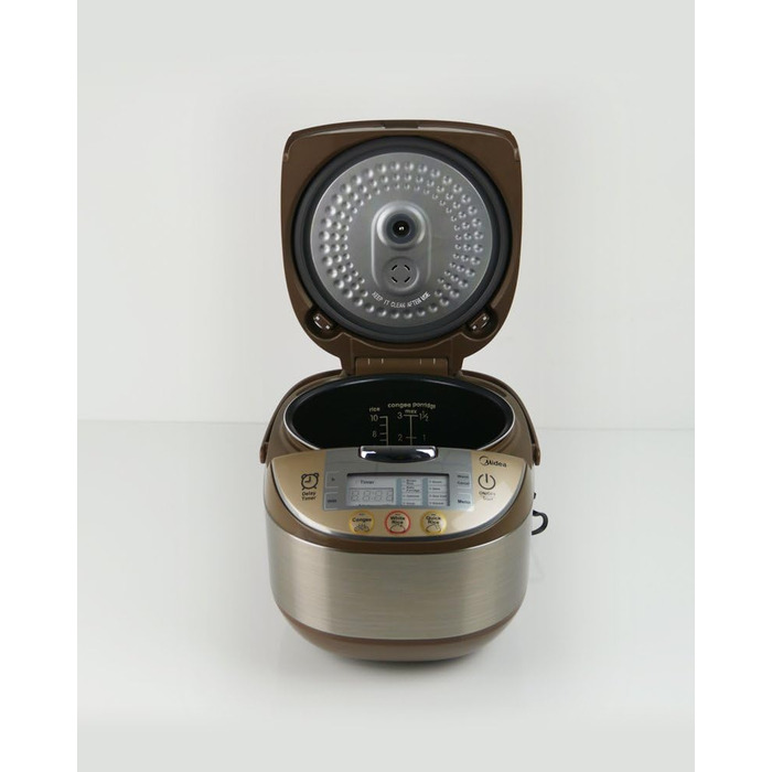 Рисоварка Midea з функцією пароварки та підтримання тепла, 5 л, антипригарне покриття, мірний стакан, 2 ложки для рису, рис не при