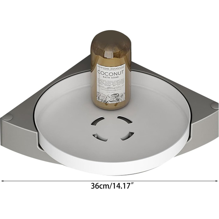 Органайзер для душу FOLODA, полиця, органайзер для косметики, обертається на 360 градусів, кутова полиця для ванної кімнати, легка установка, органайзер для душу, кошик для зберігання у ванній кімнаті