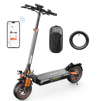 Електросамокат з допуском до дорожнього руху, 15,6 Аг/12,5 Аг, запас ходу 80-60 км, 10-дюймовий позашляховий електросамокат з поворотниками (E-Mark) та додатком, міцний електросамокат для дорослих, для поїздок містом та за містом, макс. 60 км, чорно-помар