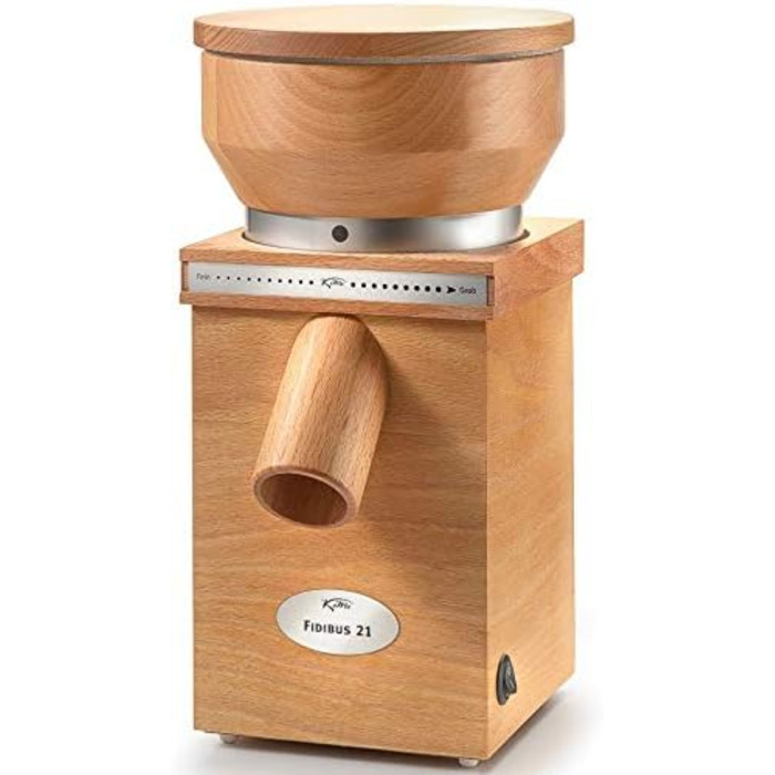 Борошномельний млин KoMo Fidibus 21 (250 Вт, дерево) - Борошно для торта сьогодні, піци завтра або закваска для випічки хліба, за допомогою окремо доступної м'ясорубки ви можете викликати млин для спецій в найкоротші терміни