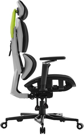 Ергономічне ігрове крісло Proact GM1, кут нахилу 90-135 Регульована спинка, підлокітники та висота Тихі колеса з поліуретану, що обертаються на 360 Алюмінієва рама 370 мм Витримує вагу до 150 кг Для роботи та ігор