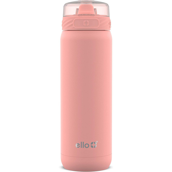 Вакуумована пляшка для води з нержавіючої сталі Ello Cooper Кораловий червоний