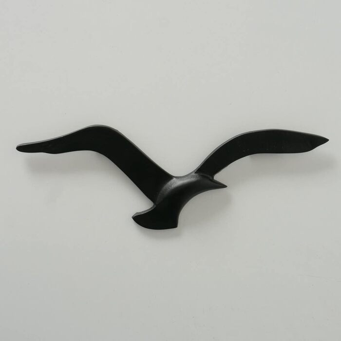 Настінний об'єкт Boltze Birdy (чорний, металевий настінний декор, морський мотив, настінний розпис для передпокою / вітальні / їда