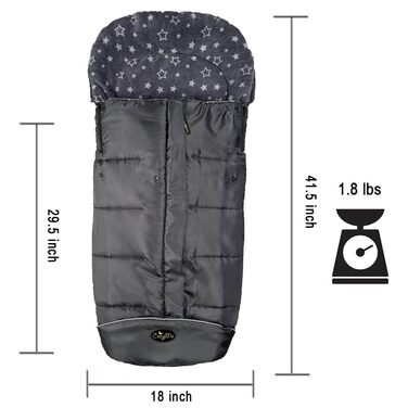Муфта для ніг CozyMe, зимовий чохол для коляски для малюків, легке регулювання температури, люлька для немовляти, водонепроникна к