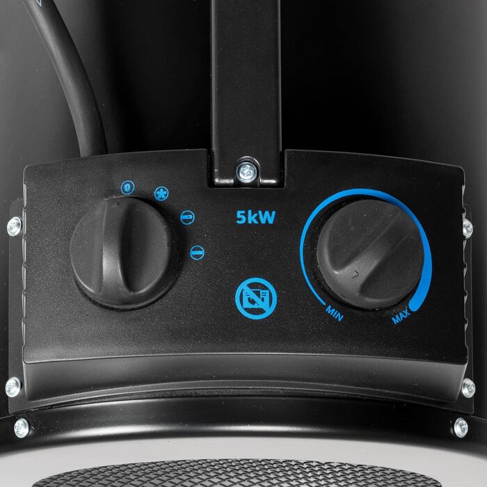 Електричний обігрівач, GEH 5000 R, висока напруга 5000 Вт / 400 В, термостат та захист від перегріву, 85131, синій