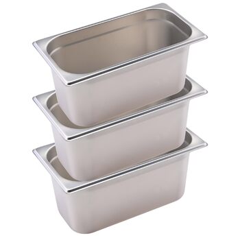 Комплект GN контейнерів, 3 GN 1/3 150 мм - НЕРЖАВІЮЧА СТАЛЬ