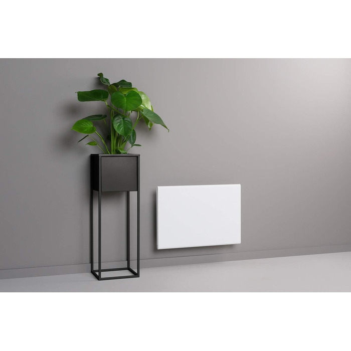 Електричний радіатор Adax Eco Basic - 600 Вт, білий Термостат з таймером Настінний електричний обігрівач Електричний радіатор - 330 мм Захист від замерзання, тижневий режим Настінний конвектор KET IP20 600 Вт (55,4 x 9,7 x 33 см)