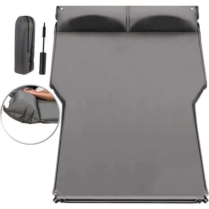 Автомобільний матрац Lescars Самонадувальне ліжко XXL для багажника та заднього сидіння, 180x105x5 см (Автомобільний матрац для універсала, багажника універсала, надувний матрац для)