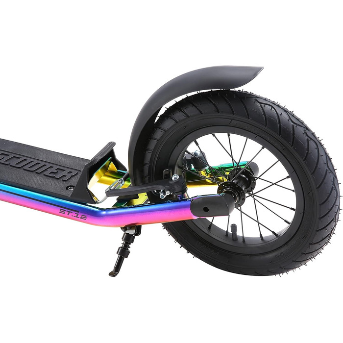 Дитячий педальний самокат від 7 років City Kick Scooter Повітряні шини регульовані по висоті 12-дюймовий хром нового покоління