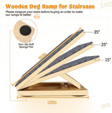 Пандус для собак TNELTUEB для сходів, 2 шт.