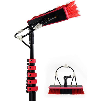 Телескопічна щітка для миття сонячних панелей BEdaw 10,8 м, набір для миття, обладнання, подовжувач, набір для миття вікон вантажн